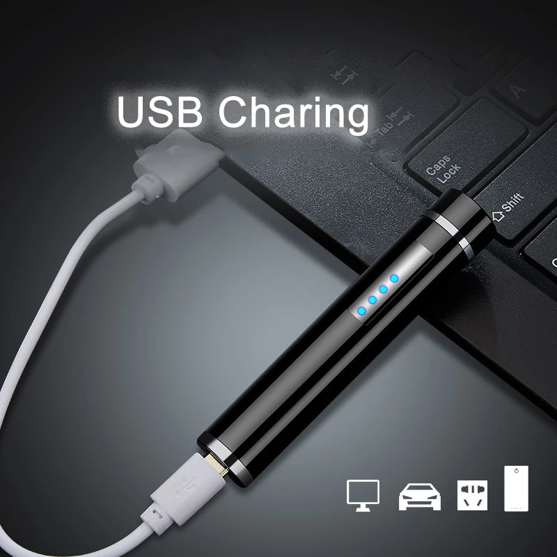 Миниатюрная двухдуговая плазменная зажигалка цилиндрические Электрические USB