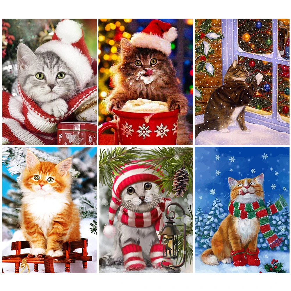 5D DIY Алмазная картина животные кошка Стразы мозаика вышивка крестиком наборы