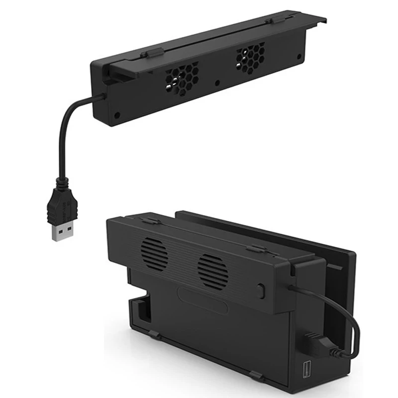 

Охлаждающий вентилятор для Nintendo Switch OLED, док-станция с креплением, кулер, высокоскоростная станция контроля температуры, подкладка, USB, охлаж...