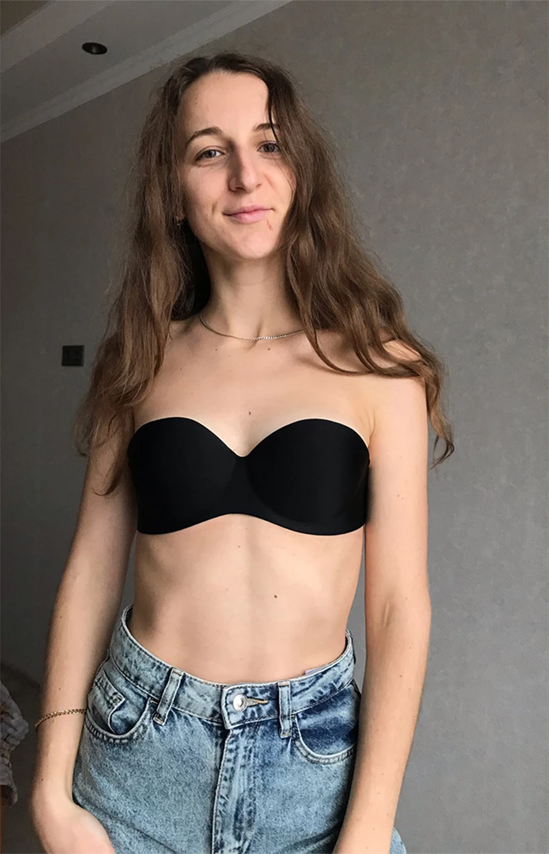 ATHVOTAR женский бюстгальтер-невидимка 1/2 чашки бюстгальтеры без бретелек пуш-ап