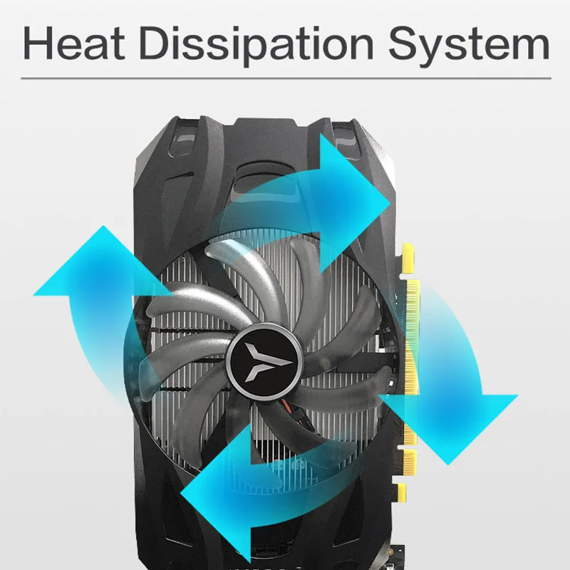 Yeston GTX1050TI-4G D5 1291/1392MHz 4G/128Bit/GDDR5 DVI-D + HDMI + DP PCI-Express 3.0 x 16 Computer Game Ie Card