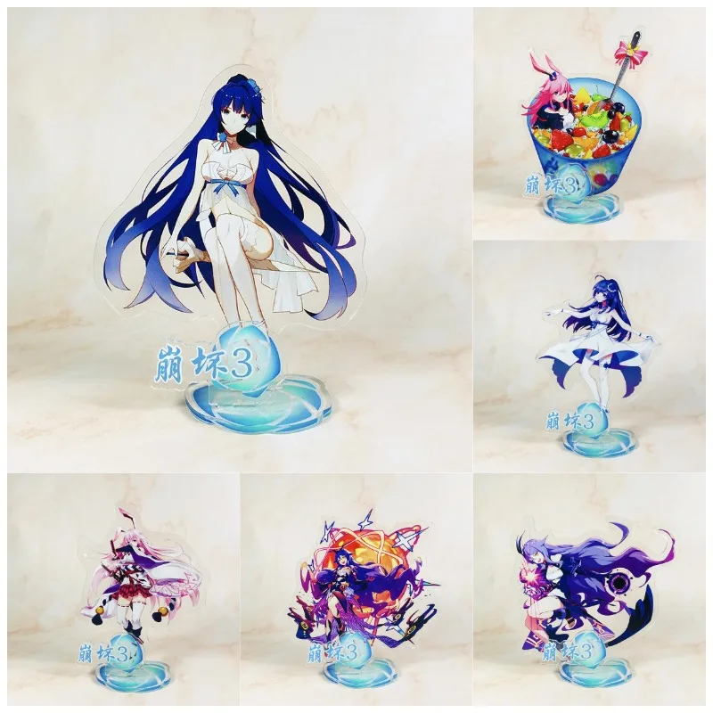 

Hot Anime Games Honkai Impact 3 Acrylic Stand Model Cosplay Kiana & Yae Sakura Stand Card Action Figure Collectible Toys Gift