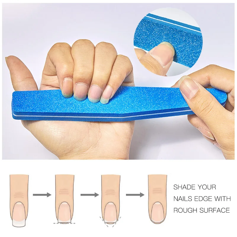 

1 шт. 8 цветов двухсторонняя шлифовальная буферная пилка для ногтей профессиональная красочная Губка Абразивный материал для дизайна ногте...