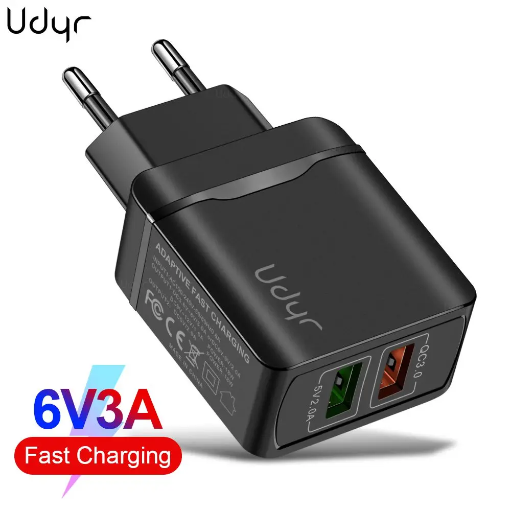 Быстрое зарядное устройство Udyr Quick Charge 3 0 QC 18 Вт USB для iPhone QC3.0 настенное Samsung s10 Xiaomi