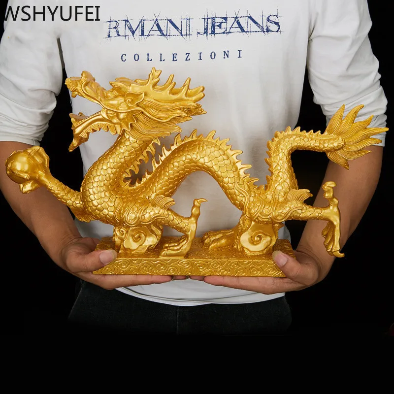 Новый стиль счастливый Дракон украшение из смолы гостиная спальня исследование