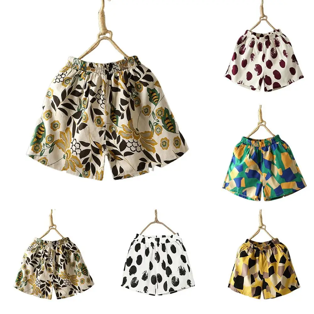 

Elastic Waist Women Floral Printed Shorts Summer Ladies Casual Loose Short Pants