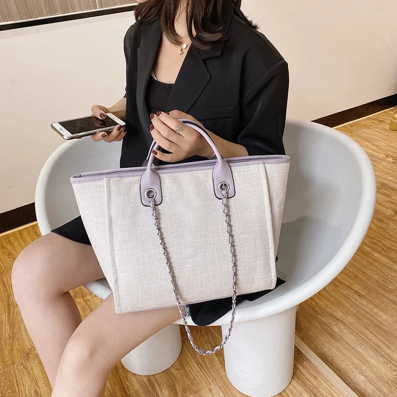 

Корейская женская сумка, новинка 2021, модная вместительная сумка, универсальная сумка-тоут на цепочке, сумка через плечо, сетчатая красная су...