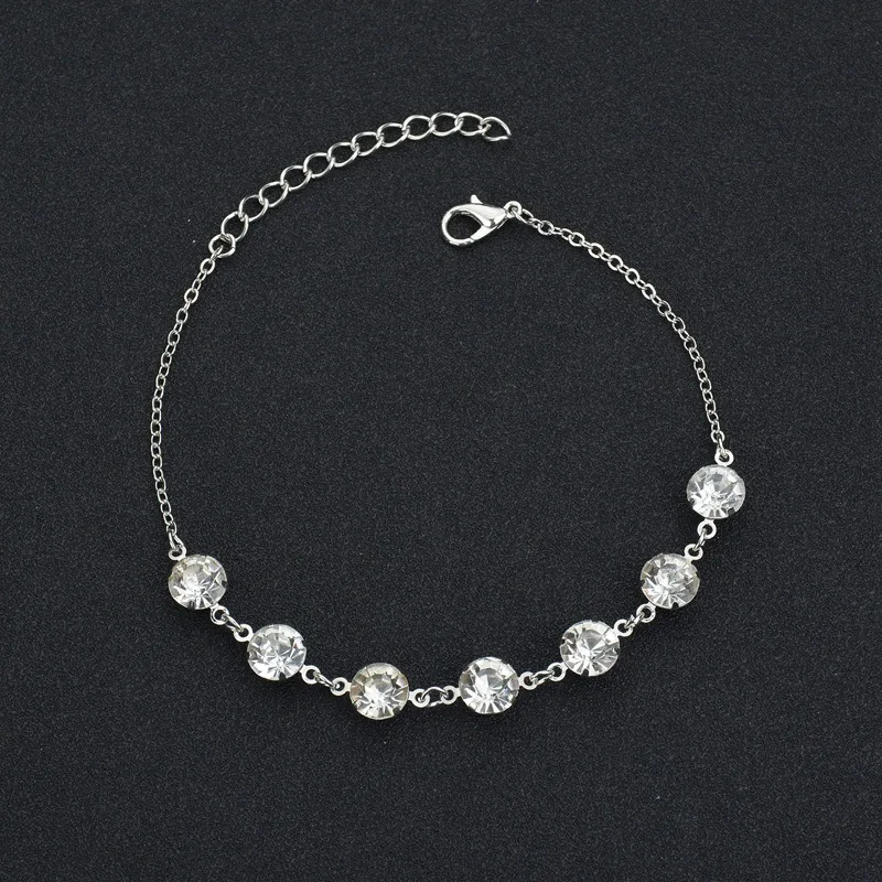 ZG Female Foot Bracelet Bride Anklet Flash Jewelry For Women Ankle Leg Chain Charm Summer | Украшения и аксессуары