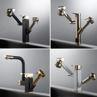 copper black gold pull out kitchen faucet hot and cold water sink sink sink basin faucet