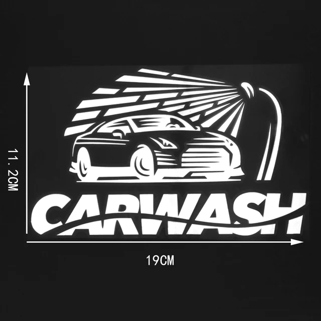 

CAR WASH Vinyl Decal Personality Cartoon Pattern Car Sticker