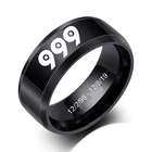 Обручальные кольца для мужчин и женщин, обручальные кольца из нержавеющей стали с логотипом даты