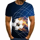 Мужская спортивная футболка, с 3D-принтом, в стиле панк, летняя, размера плюс