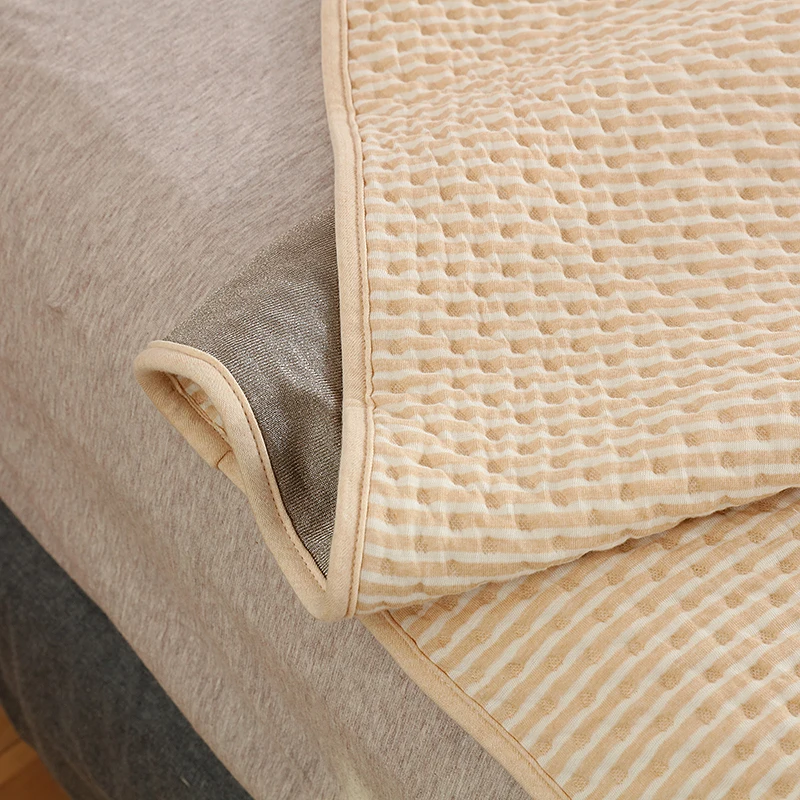 EMF Protection Blanket Pure silver with organic cotton 5G block Quit Size: 150x216cm Tan color thick