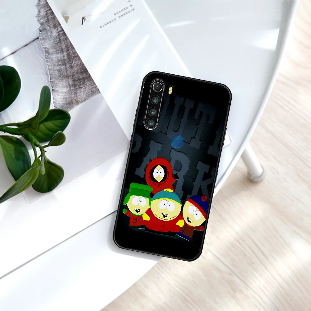 

Funny Cartoon South-park Phone Case For Xiaomi Redmi Note 7 8 8T 9 9S 4X 7 7A 9A K30 Pro Ultra black Etui Trend Hoesjes 3D Shell