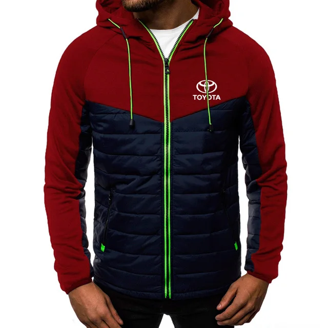 

Hoodies Men Toyota Car Logo Print Fashion Casual Long Sleeve Hooded Sweatshirts Mens Jacket zipper Man Hoody Clothing