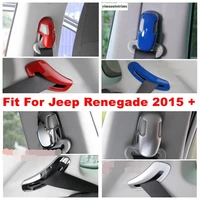safety seat belt lock buckle catch base pedestal frame decoration cover trim for jeep renegade 2015 2020 interior refit kit