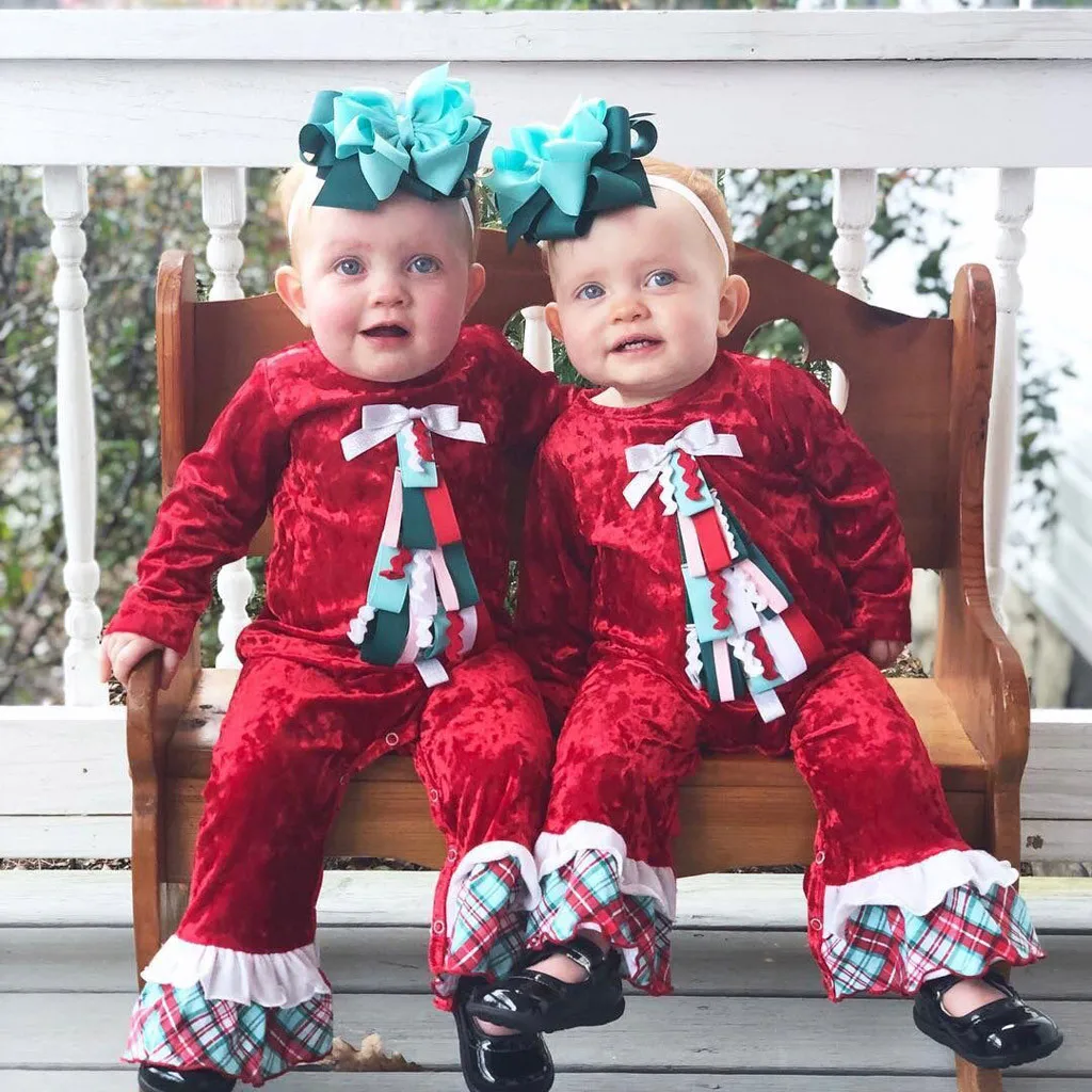 Комбинезон для новорожденных девочек и мальчиков с лентами длинными