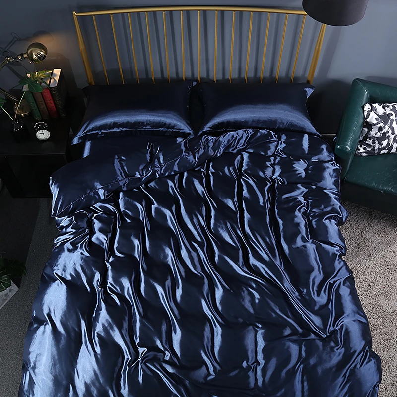Роскошный брендовый Комплект постельного белья сатиновый Шелковый комплект