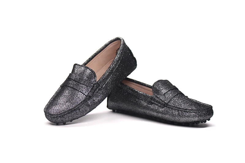 Туфли женские из мягкой кожи лоферы на плоской подошве брендовая повседневная