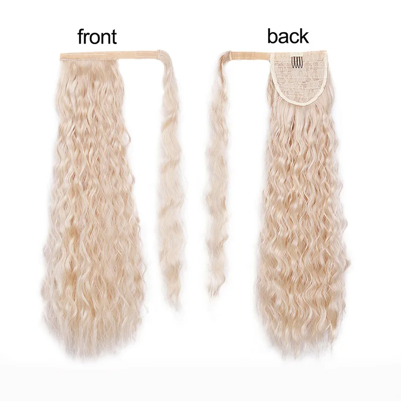 Кудрявый шнурок конский хвост Омбре поддельные волосы синтетический афро клип в