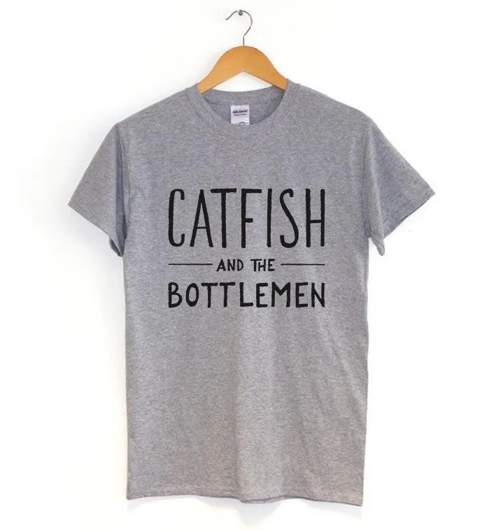 

Catfish and the Bottlemen Letters Women T shirt Cotton Casual Funny Shirt For Lady Black White Gray Top Tee Hipster F722