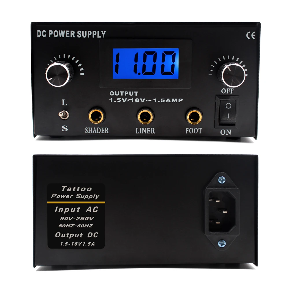Блок питания для тату портативный с ЖК дисплеем двойное устройство машинки