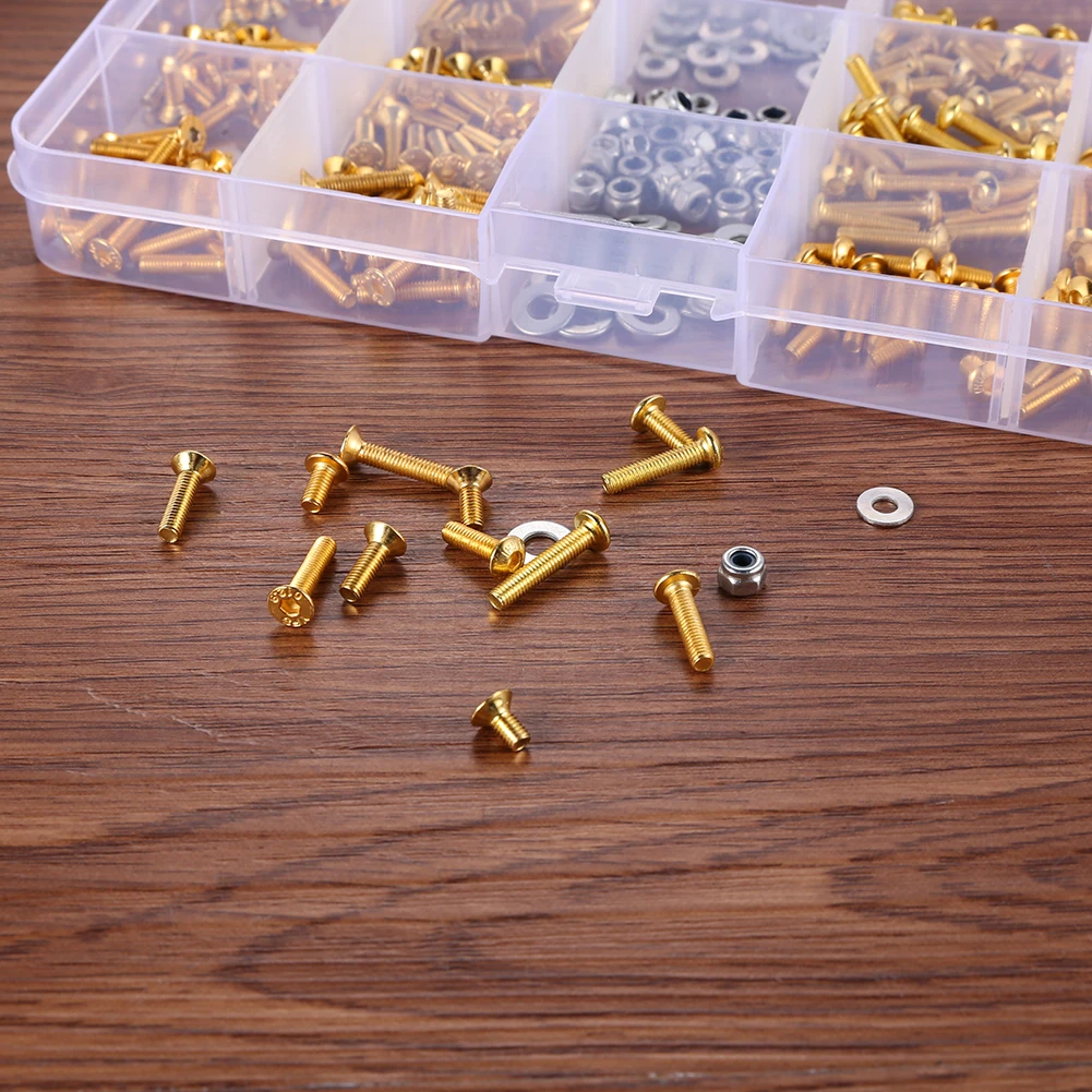 Stainless Steel Gold Screw Set Classic Colors and Simple Durable Design for RC Off-road Truck Car Model Parts Universal | Игрушки и