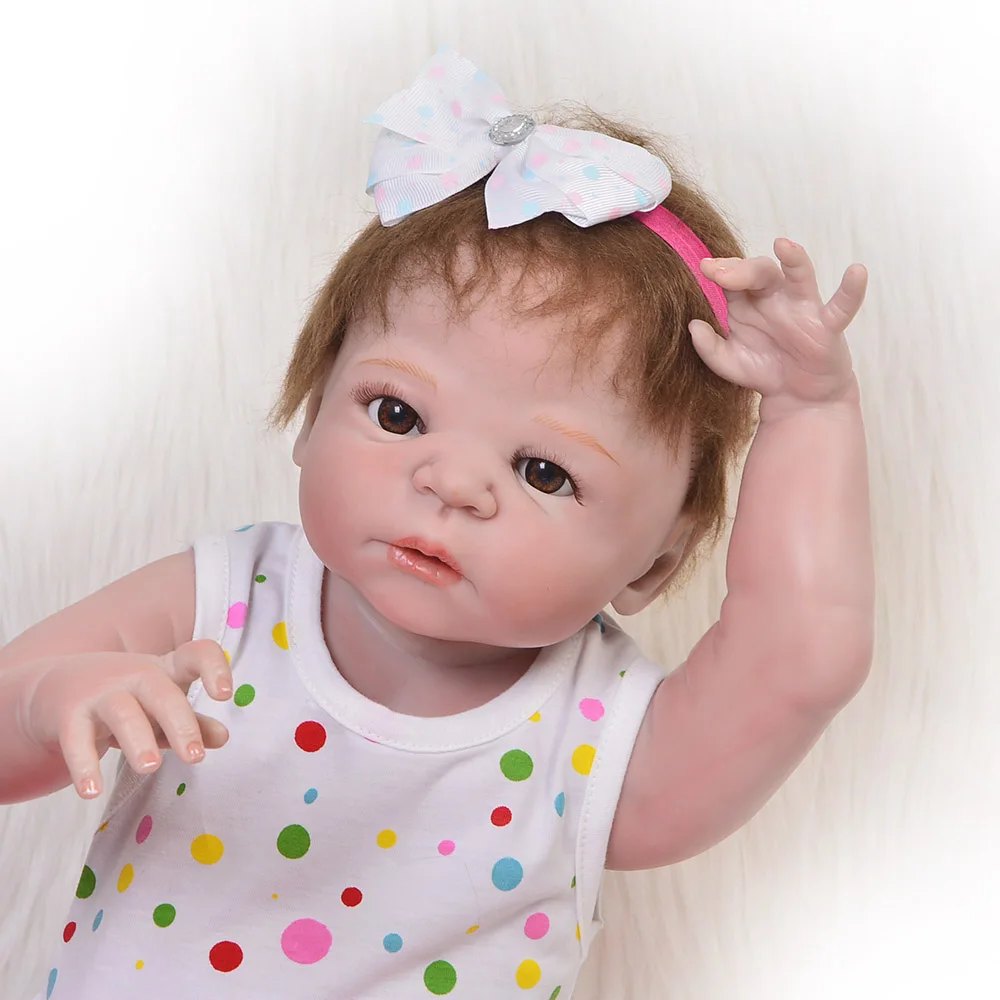 Оптовая продажа полностью силиконовые виниловые куклы Reborn Baby 23 дюйма для