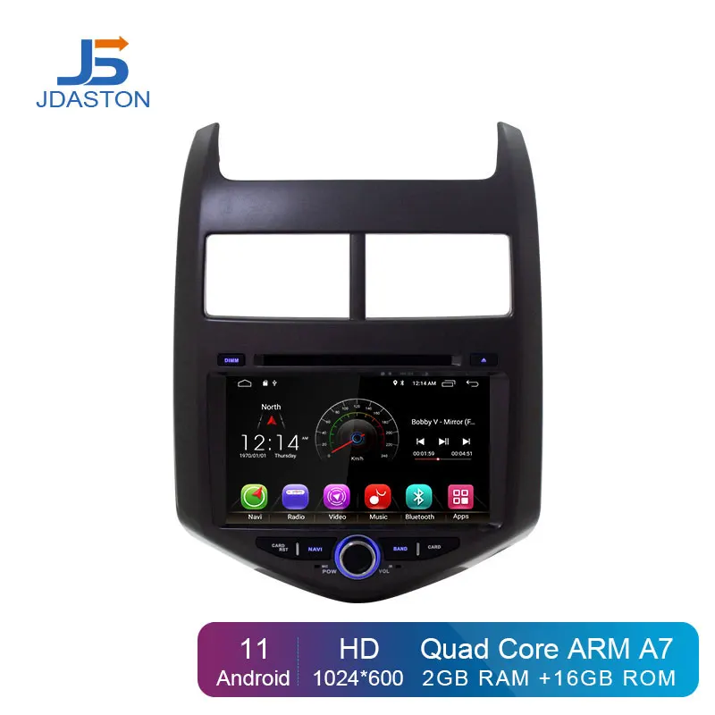 

Автомагнитола JDASTON, 2 Din, Android 11, с DVD-плеером, GPS-навигацией, стерео, Wi-Fi, для Chevrolet Aveo/Sonic 2011, 2012, 2013