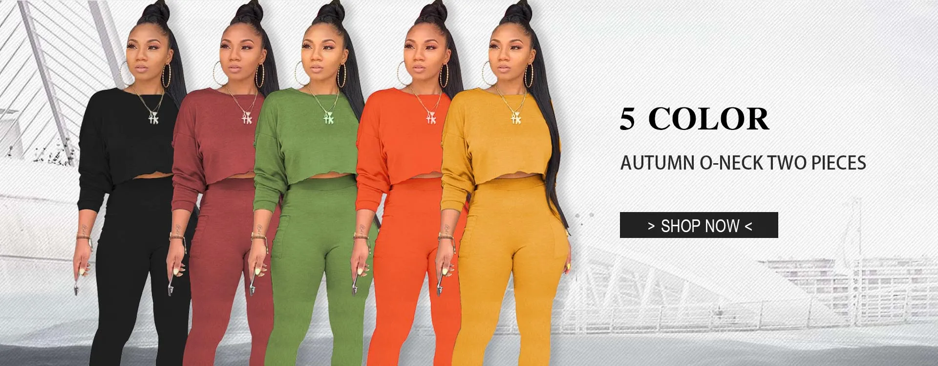 Casual Women Two Pieces Jogging Femme Long Sleeve Sportwear Tracksuit Women O-neck Crop Top+ Long Pants Suit Autumn