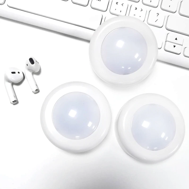 

RGB Closet Lamp Wireless Dimmable Kitchen Stair Hallway Lighting Decor Remote Control Cabinet Light Led Touch Sensor Puck Lights