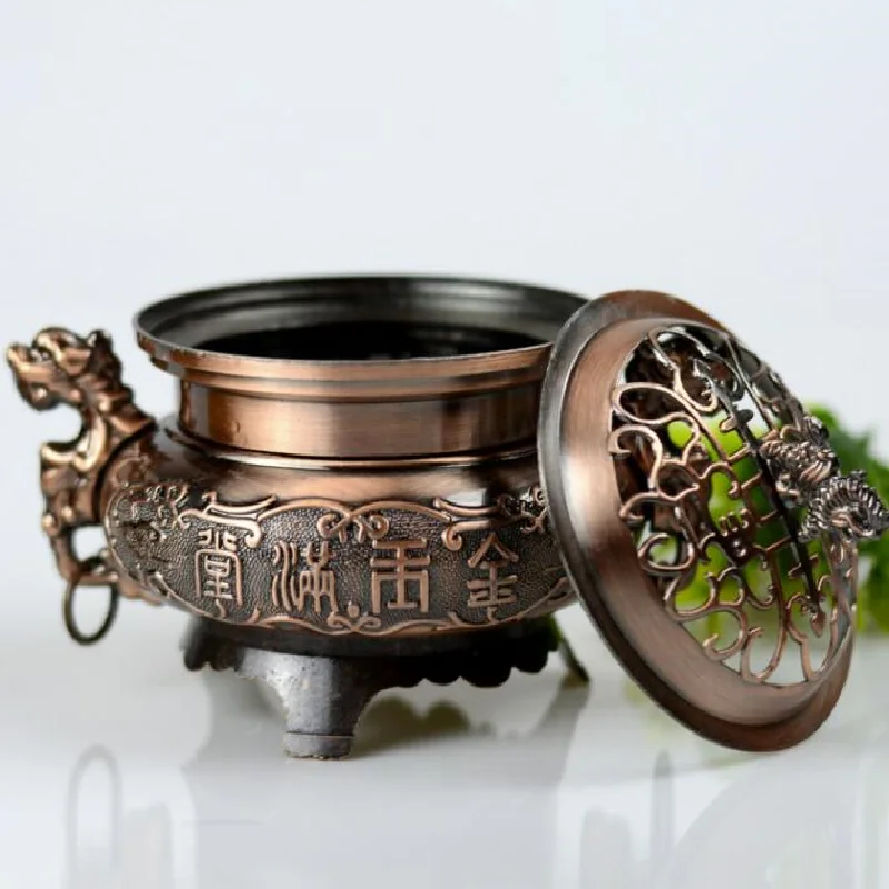 1 шт. античный сплав в китайском стиле с крышкой ароматическая плита двойным