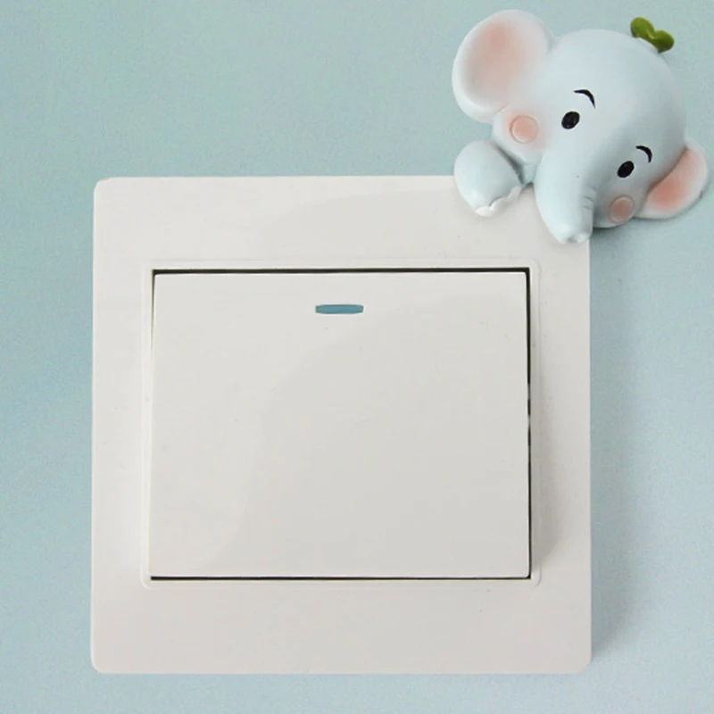 3D световые наклейки на выключатель из смолы стену с милыми мультяшными животными