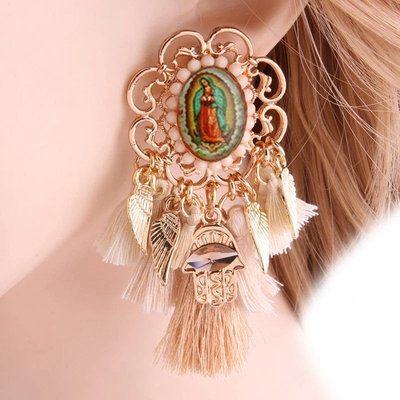 NeeFu WoFu Drop Hairball Long Earrings Resin Big Earring exaggeration Tassel Large Brinco Ear Oorbellen wholesale | Украшения и
