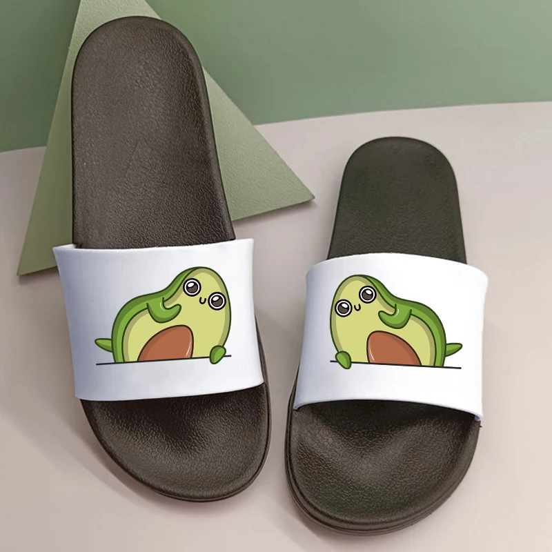 Женские шлепанцы с авокадо пляжные домашние тапочки лето 2022 | Обувь