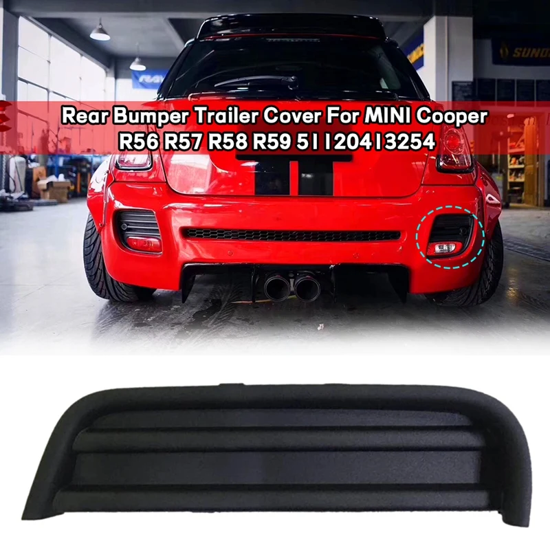 

Чехол для заднего бампера прицепа для BMW MINI Cooper S One D JCW Hatchback R56 R57 R58 R59 51120413254, автомобильные аксессуары