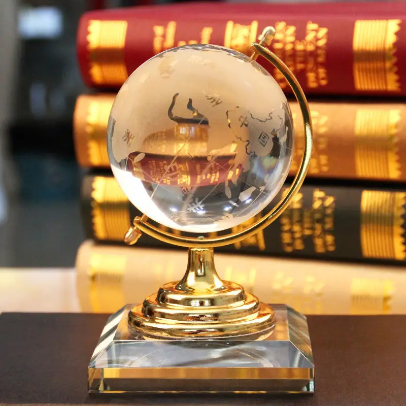 

Crystal Ball Globe Light Luxury Home Furnishings Wine Cabinet Study Bookcase Decorations Desk Crafts Furnishings Gift