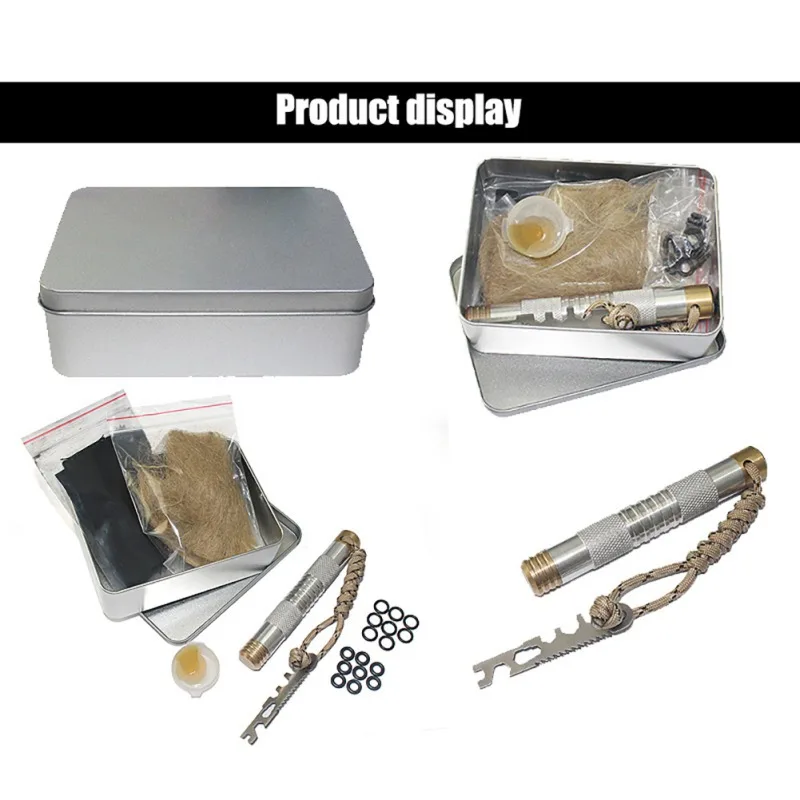 ​Piston Take Fire Set Umbrella Rope Piston Ignition Device Portable Air Compression Igniter For Outdoor Survival | Спорт и