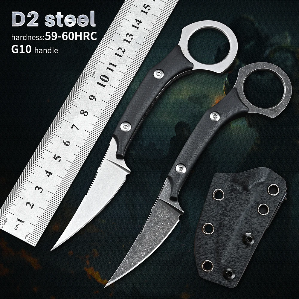 

Mini Karambit Knife Cs Go D2 Fixed Blade Tactical Pocket Knives Utility Outdoor Hunt Edc Tools Military Self Defense Weapons