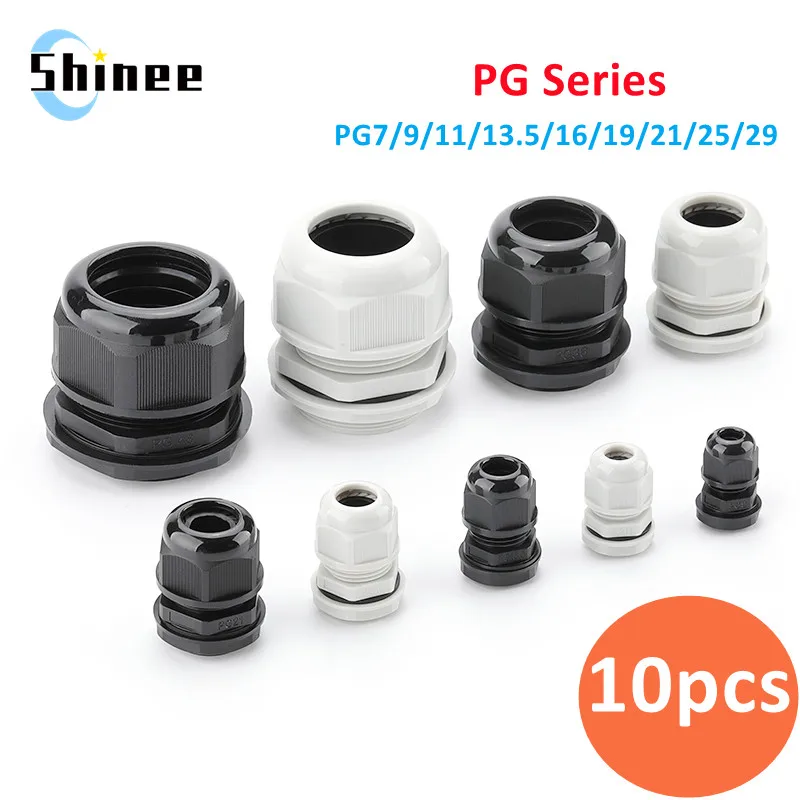 10 шт. нейлоновые кабельные ЖЕЛЕЗЫ PG 7 9 11 13 5 16 19 Высокое качество IP68 проволока