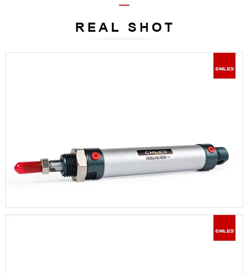 CHLED MAL цилиндр MAL Серии Мини Пневматический Cylinder16/20/25/32 мм Диаметр 25-300mmStroke двойного действия Алюминий Сплав воздушный цилиндр