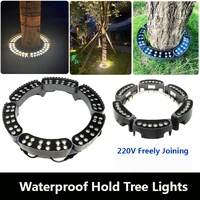 led tree lamp 220v ring tree shooting lamp outdoor landscape waterproof pole holding lamp corrugated light 60w 48w 36w 12w 6w