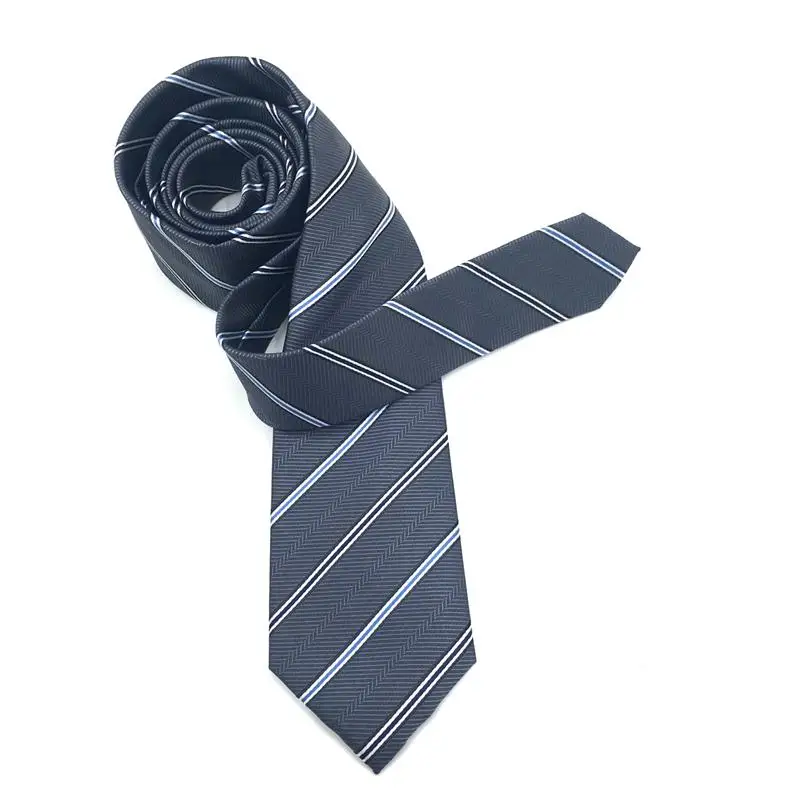 Модный мужской галстук из полиэстера классический в полоску клетку тканый |