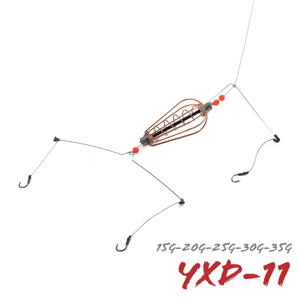 

Крючок из высокоуглеродистой стали, 20-45 г, вертлюжная кормушка из нержавеющей стали рыболовная клетка для приманки, клетка для ловли карпа с...