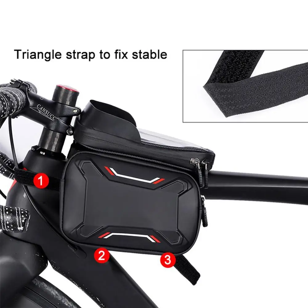 bicycle bags front frame mtb bike bag cycling accessories waterproof screen touch top tube phone bag free global shipping