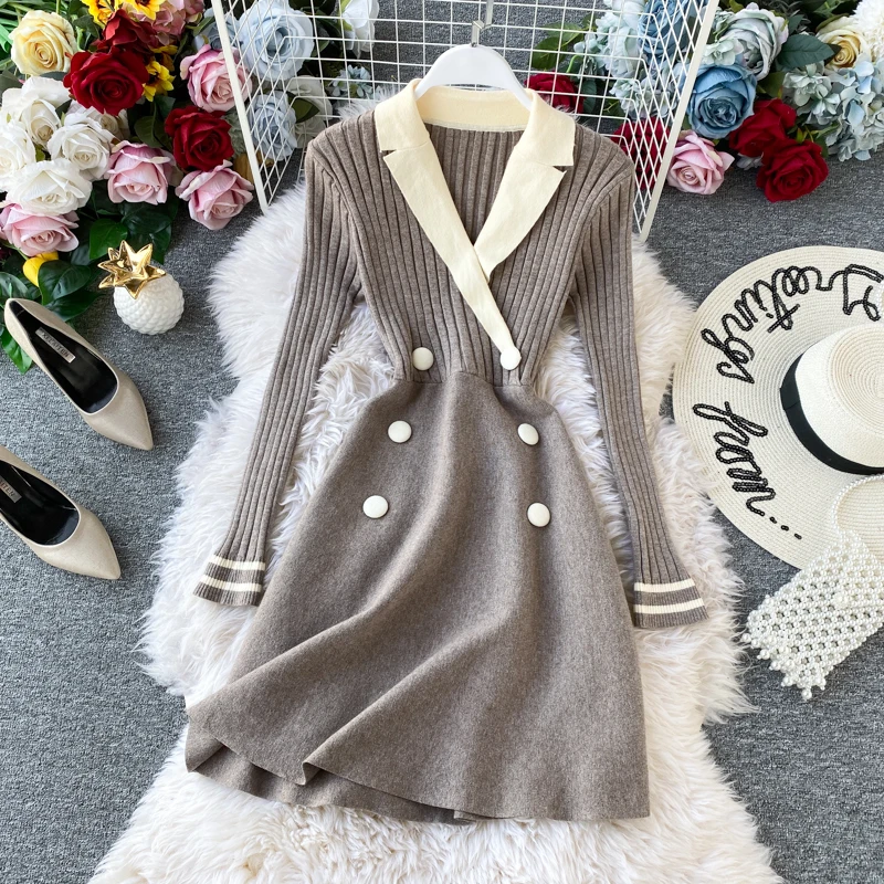 Весенне осеннее платье женская одежда 2020 винтажные элегантные женские платья