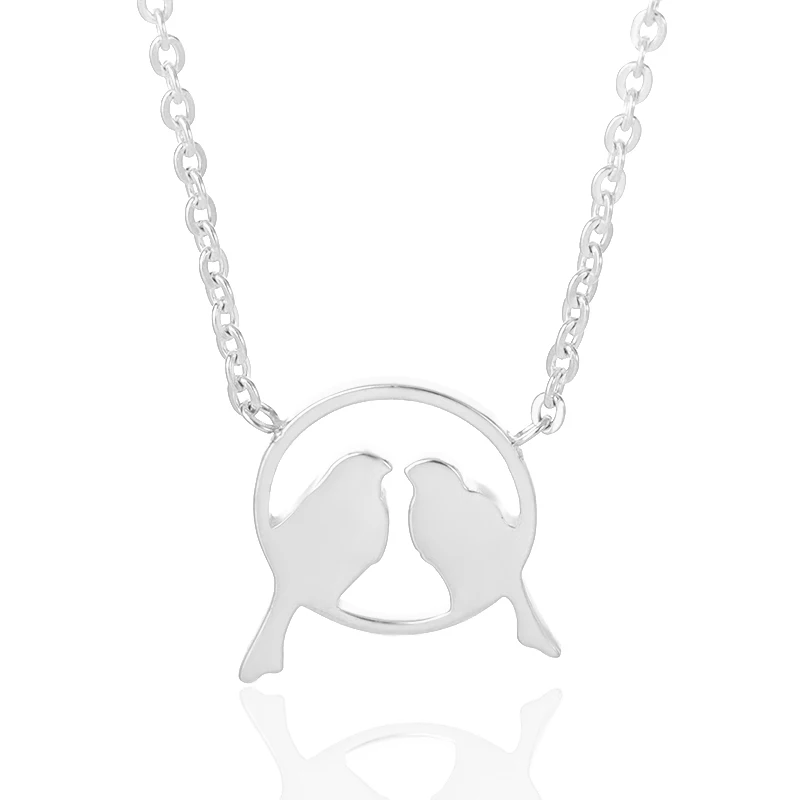 10 шт. нежный двойной украшение &quotголубь мира&quot Птицы Цепочки и ожерелья