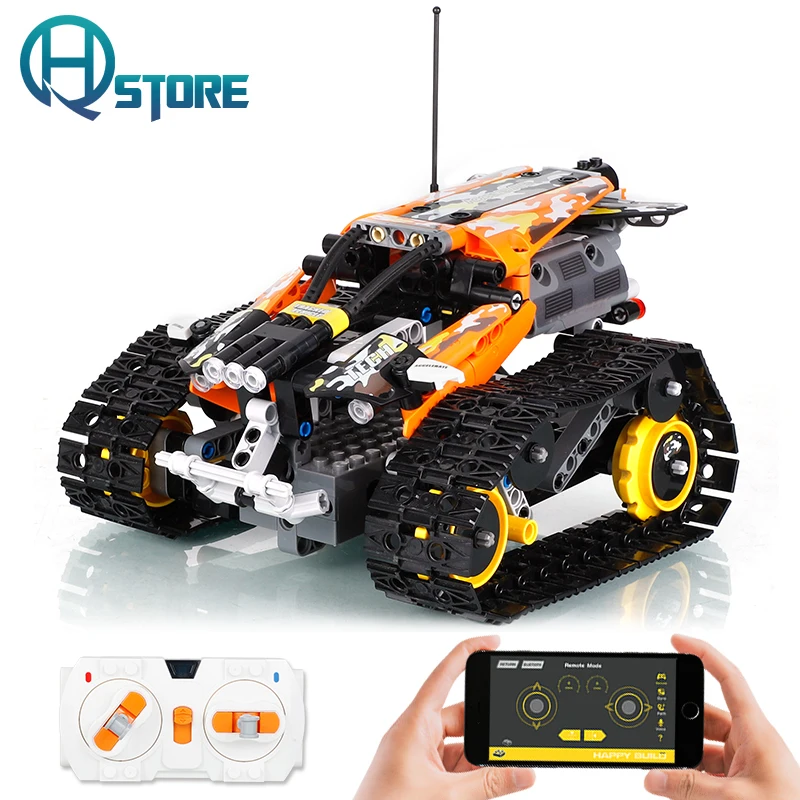 406 шт. высокотехнологичный Радиоуправляемый гусеничный трюковый автомобиль
