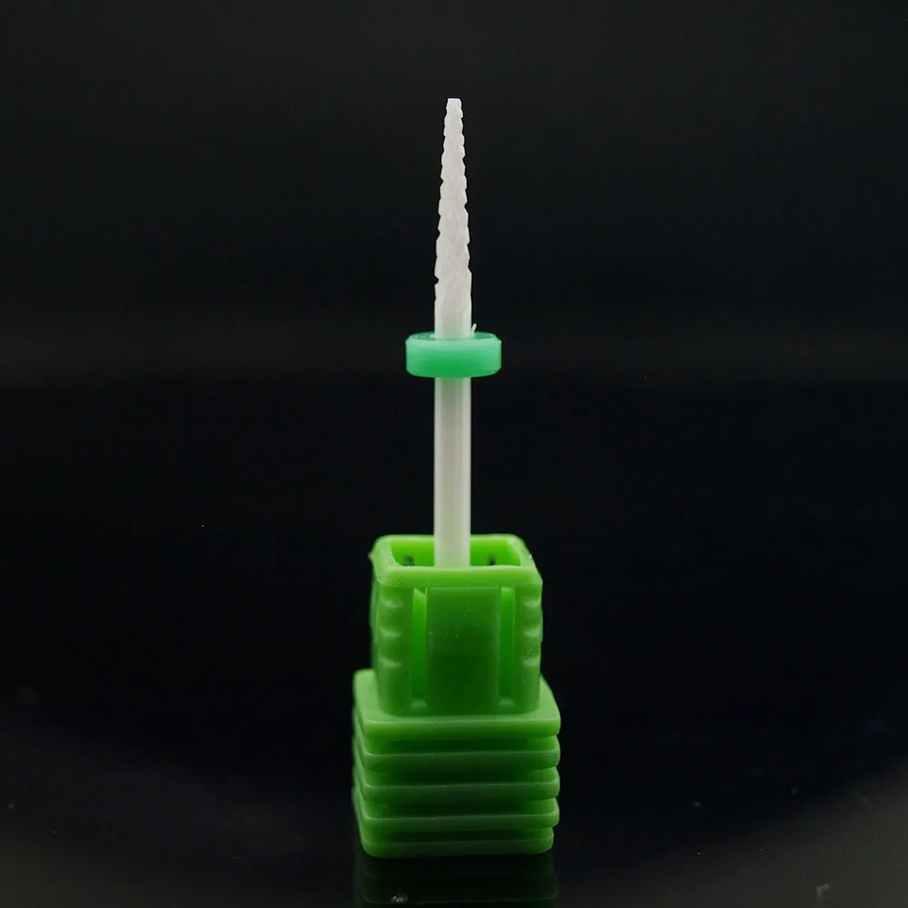 EasyNail~  1pc White Ceramic  Nail File Drill Bits Cuticle Nail File Drills Machine For Nail Art Manicure Pedicure Rotary Tool