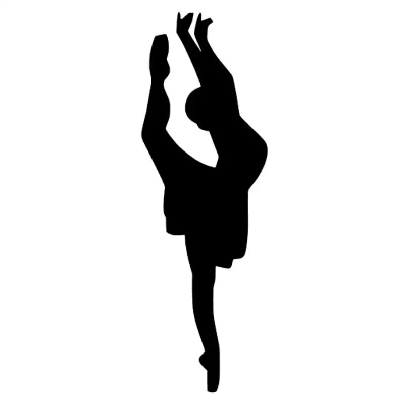 

Маленькая городская балерина, 16,6 см * см, автомобильная наклейка, Декоративная Виниловая наклейка, черная/Серебристая ткань